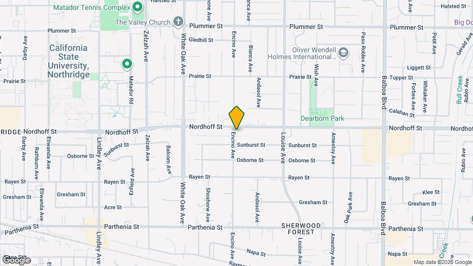 17458 Nordhoff St Map and Location Details