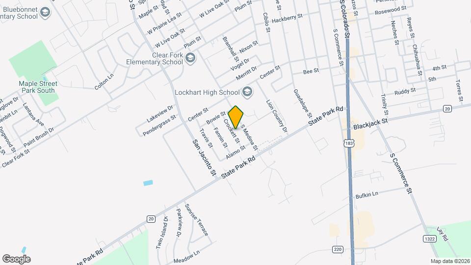 916 Crockett St Map and Location Details