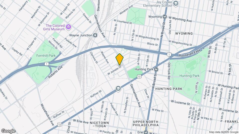 16xx W Juniata St Map and Location Details