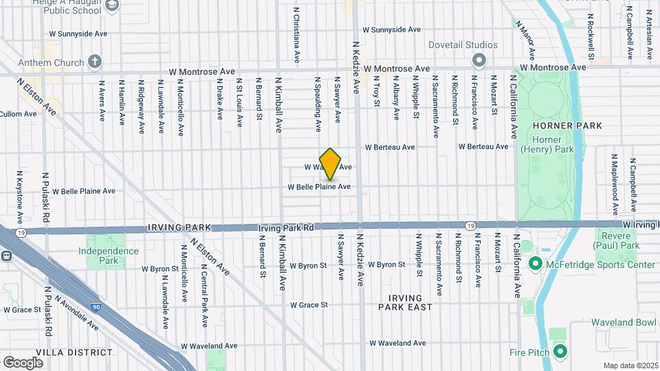3258 W Belle Plaine Ave Map and Location Details