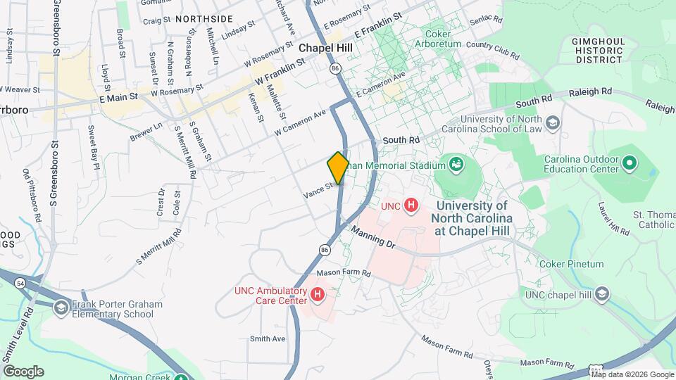404 Pittsboro St Map and Location Details