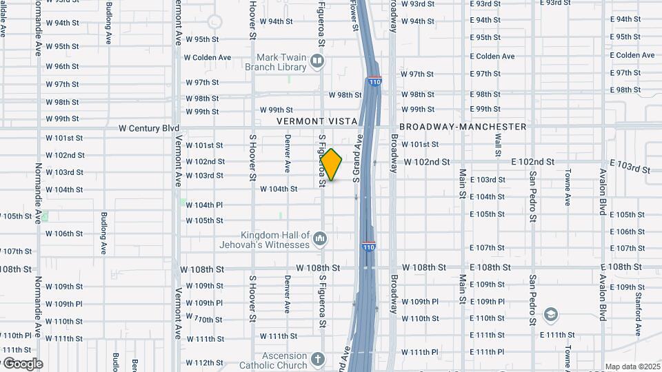 10304 S Figueroa St Map and Location Details