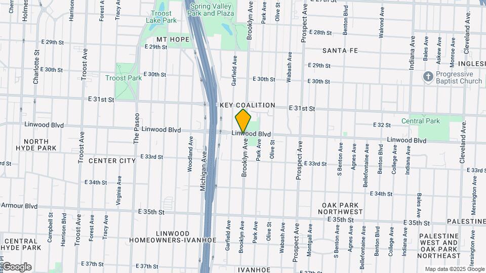2119-2121 E Linwood Blvd Mapa y Detalles de la Ubicación