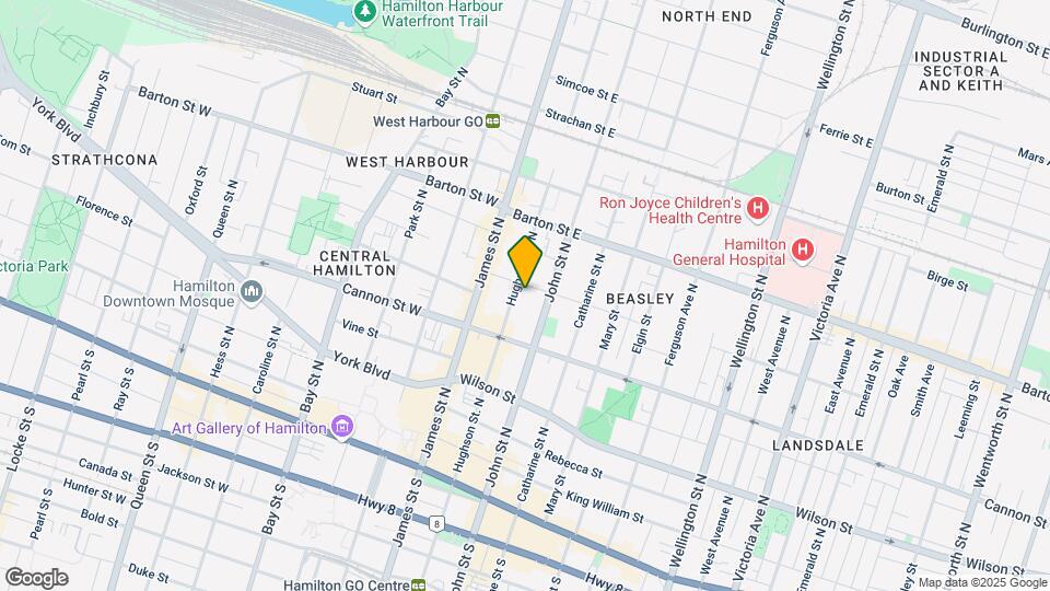 192 Hughson St N Map and Location Details
