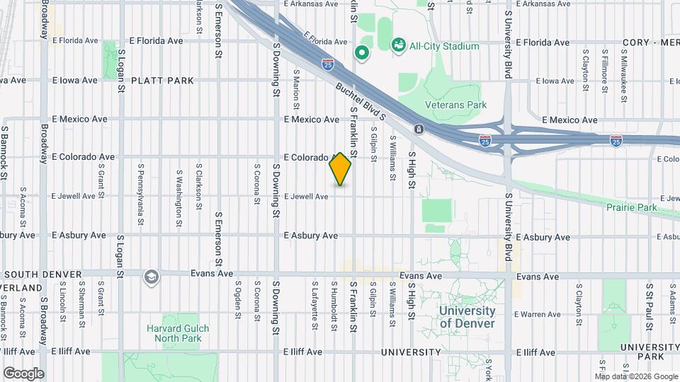 1886 S Humboldt St Map and Location Details