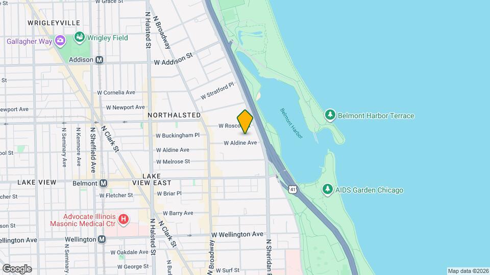 434 W Aldine Ave, Unit J05P Map and Location Details