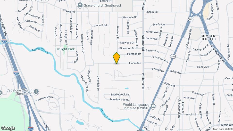 8201 Llano Ave Map and Location Details