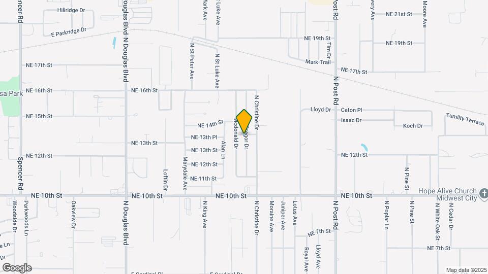 1329 McGregor Dr Map and Location Details