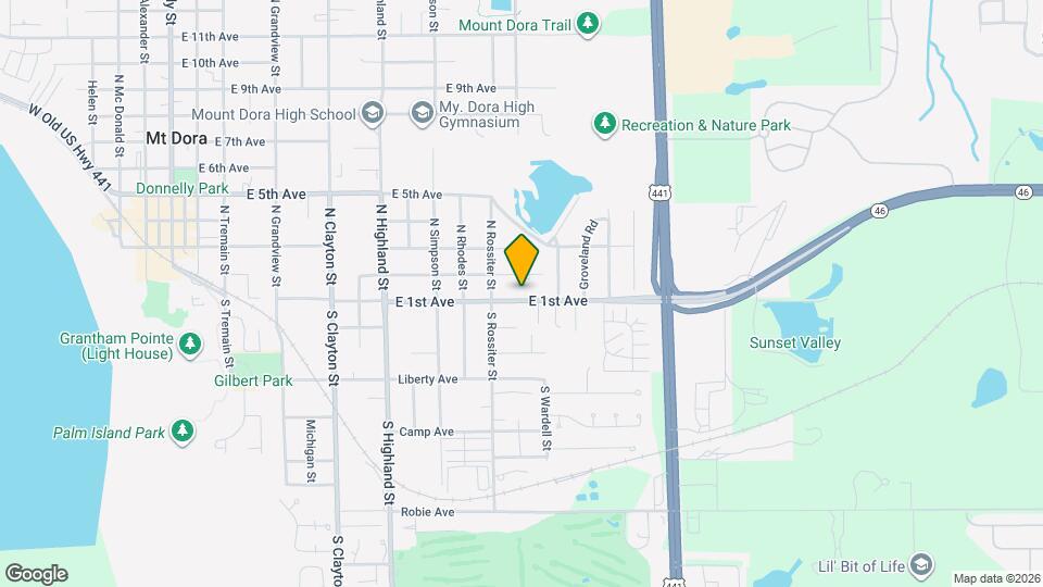 1401 E 1st Ave Map and Location Details