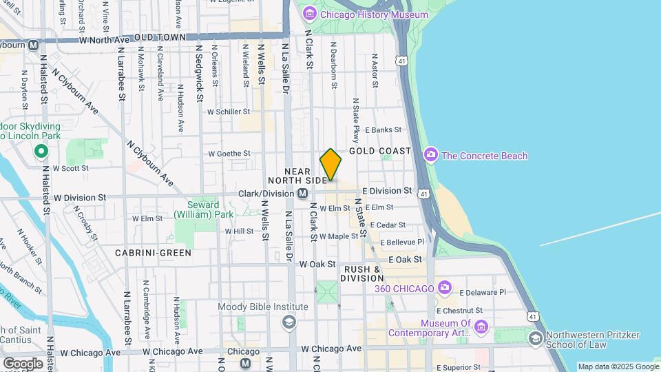 1212 N Dearborn St, Unit 4 Map and Location Details