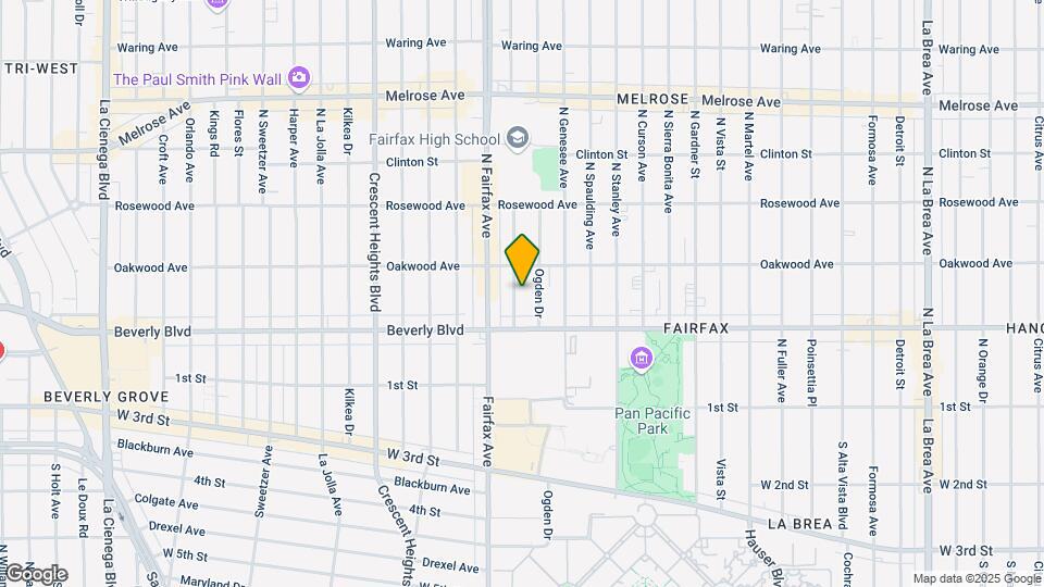 340 N Orange Grove Ave Mapa y Detalles de la Ubicación