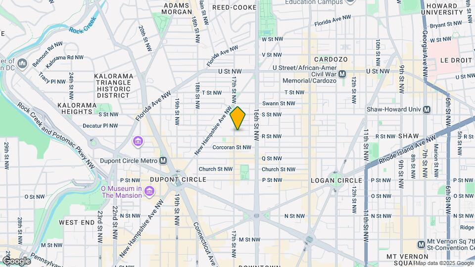 1641 R St NW Map and Location Details