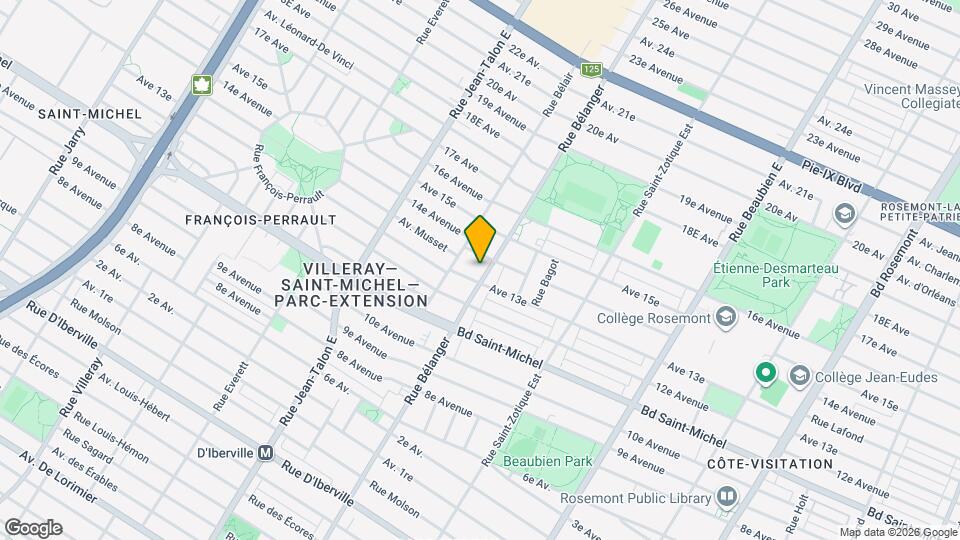 3421 Bélanger Rue Map and Location Details