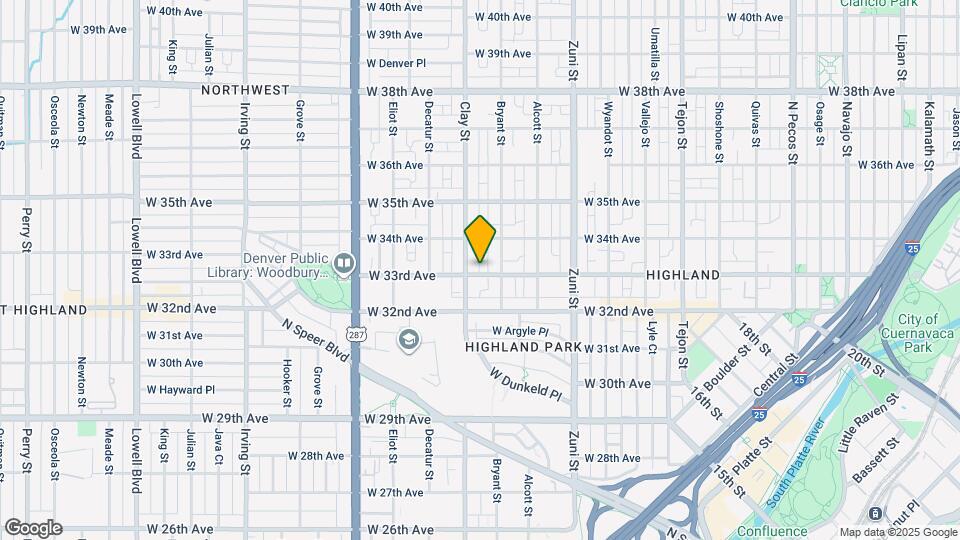 2635 W 33rd Ave Map and Location Details