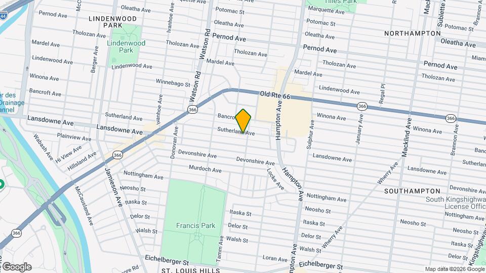 6310 Sutherland Ave Map and Location Details