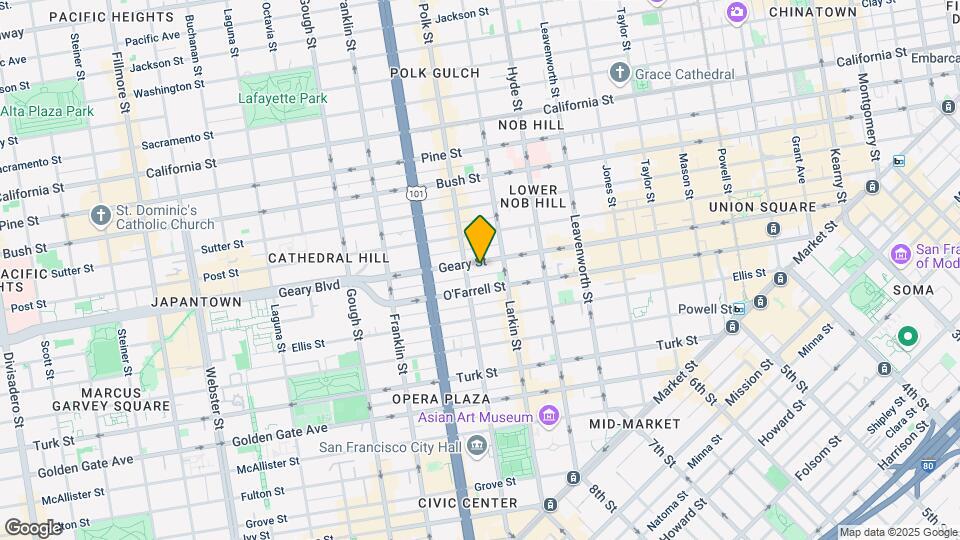 965 Geary Street Mapa y Detalles de la Ubicación