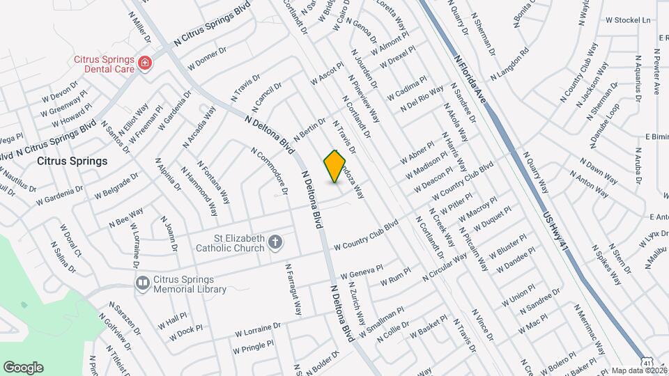 9094 N Peachtree Way Map and Location Details