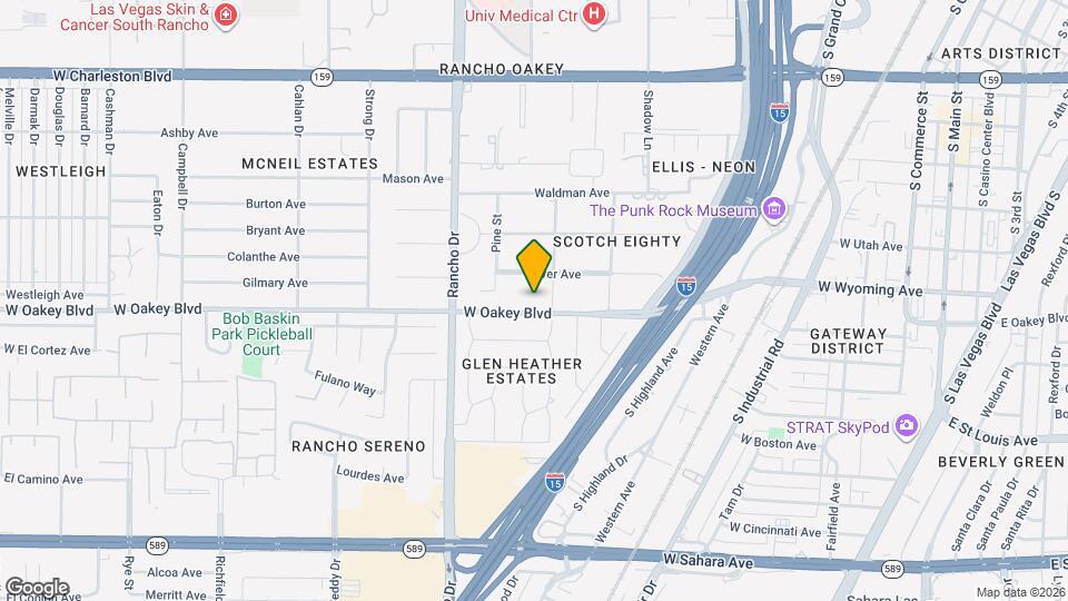 2106 W Oakey Blvd Mapa y Detalles de la Ubicación