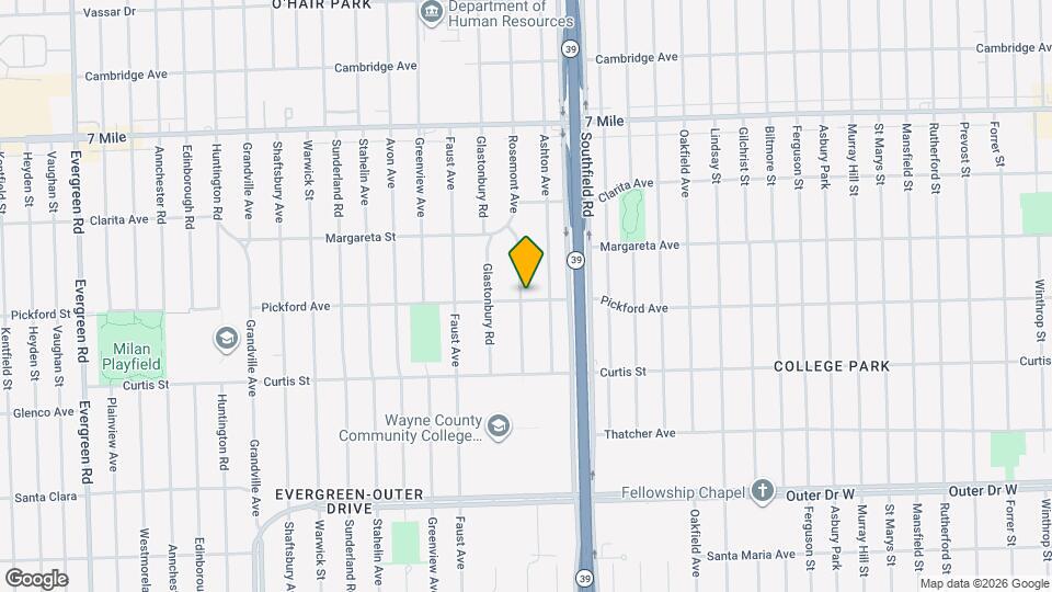 18400 Rosemont Ave Map and Location Details