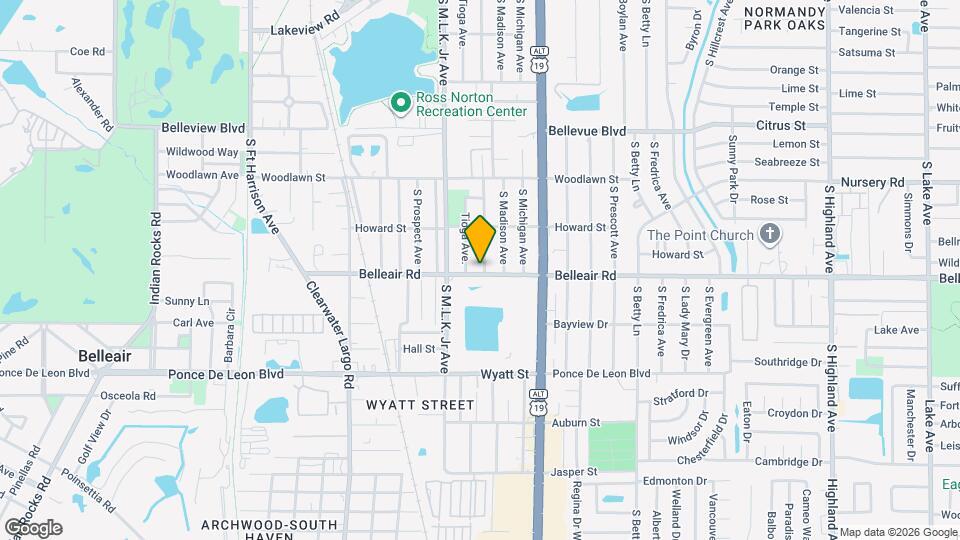 1128 Belleair Rd Map and Location Details