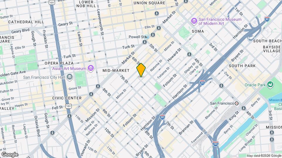 542 Natoma St Map and Location Details