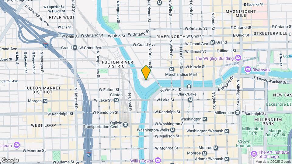 353 W Wolf Point Plaza Map and Location Details