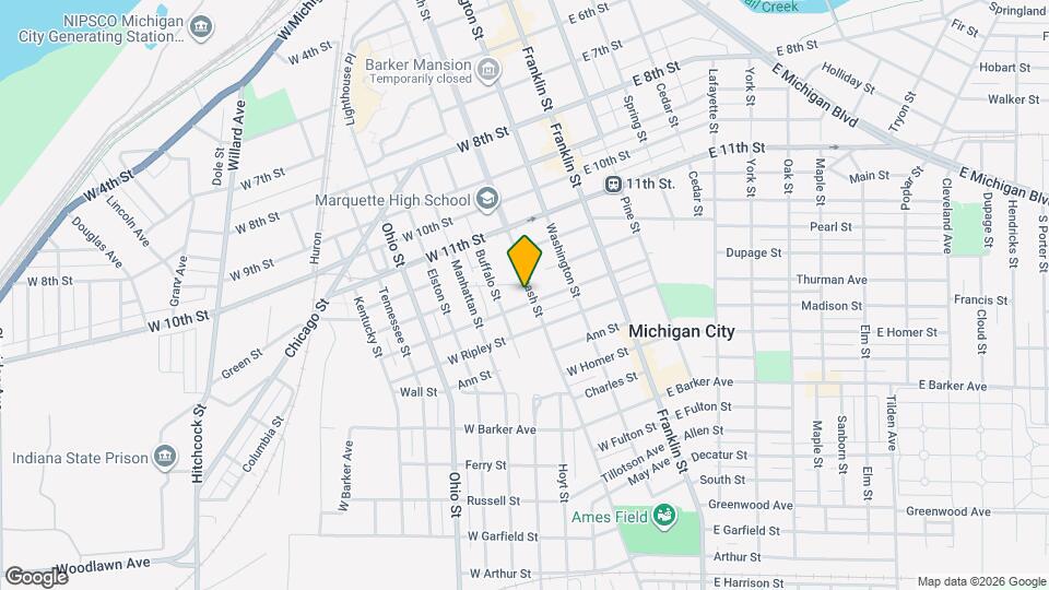 1309 Wabash St, Unit 2 Mapa y Detalles de la Ubicación