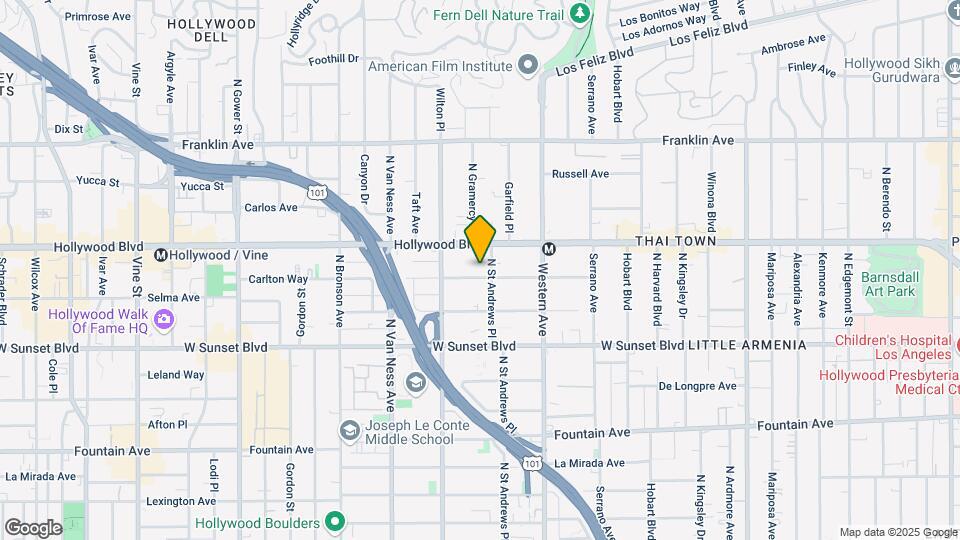 5611 Carlton Way Map and Location Details