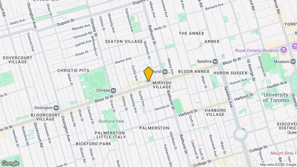 610 Bloor St W Map and Location Details