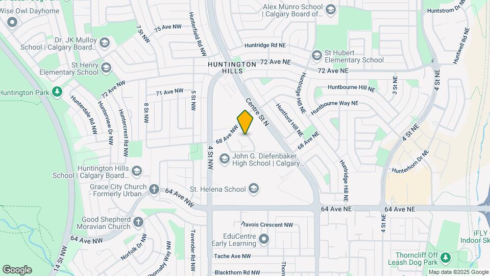 419 Huntsville Cres NW Map and Location Details