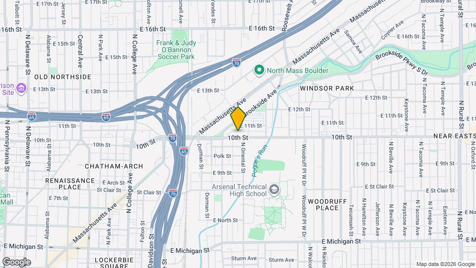 1314 E 10th St Map and Location Details