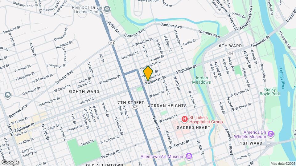 532 Tilghman St Map and Location Details