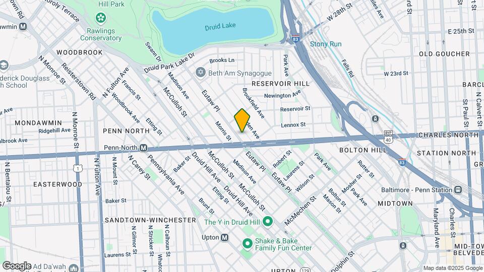 2209 Eutaw Pl Map and Location Details