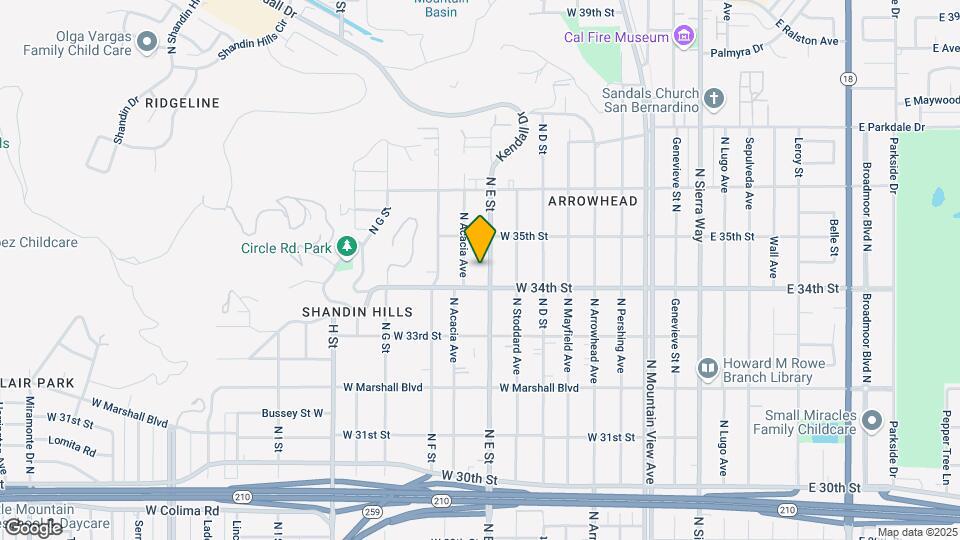3434 N E St Map and Location Details