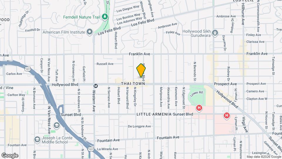 1717 Winona Blvd Map and Location Details