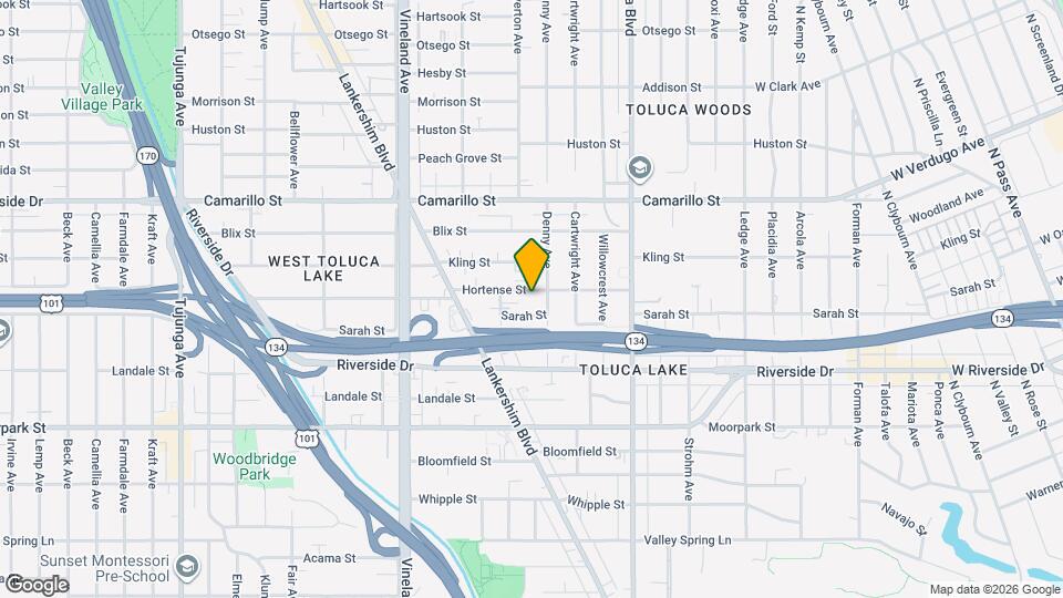 10752 Hortense St Map and Location Details