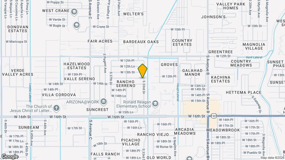 3371 W 13th Pl Map and Location Details