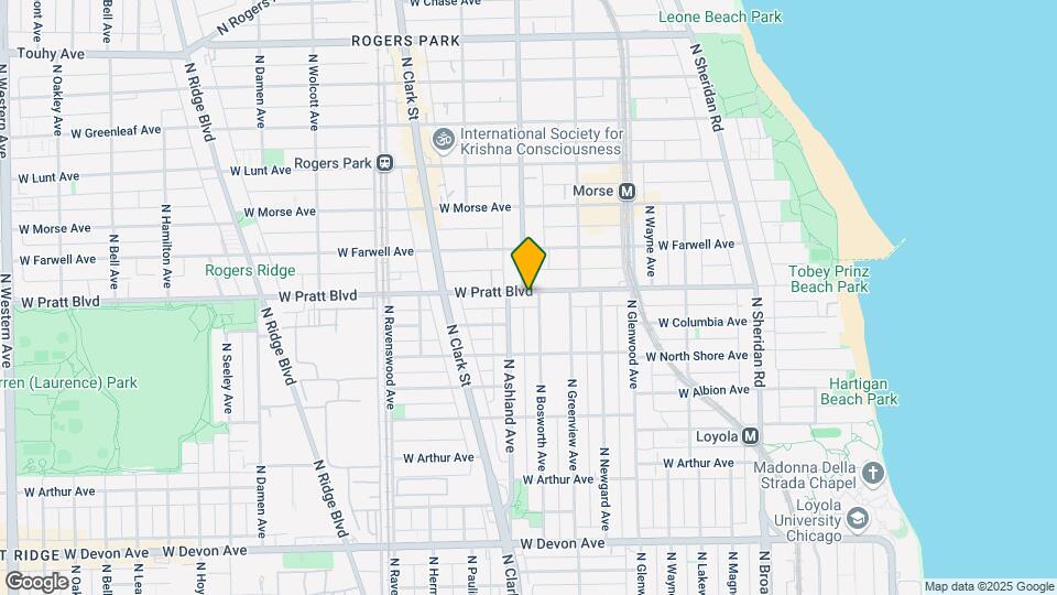 1545 W Pratt Blvd Map and Location Details