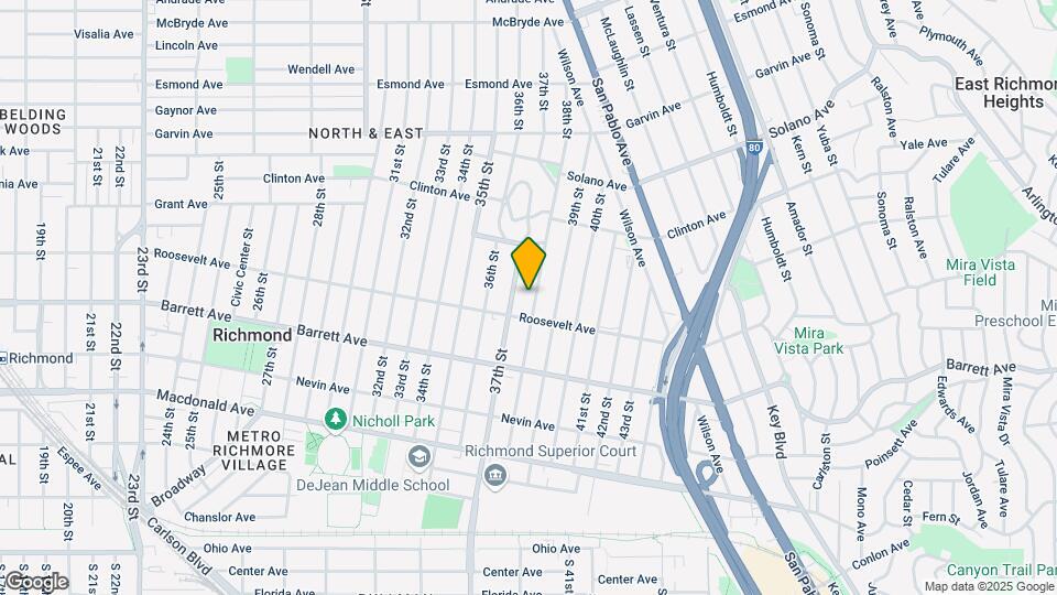 617 38th St Map and Location Details