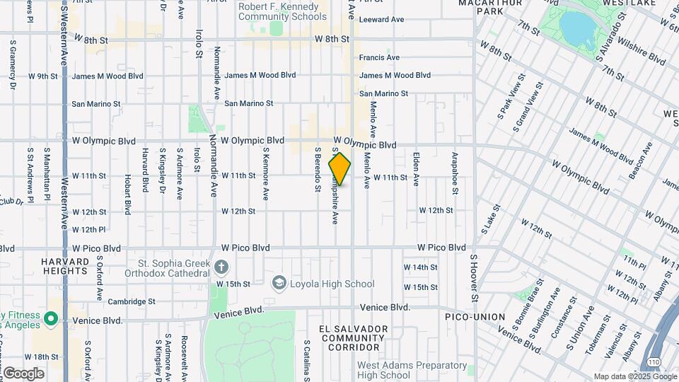 1126 S New Hampshire Ave Map and Location Details