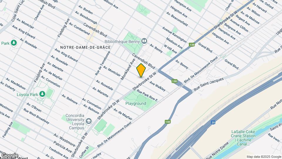 6651 Sherbrooke St Map and Location Details