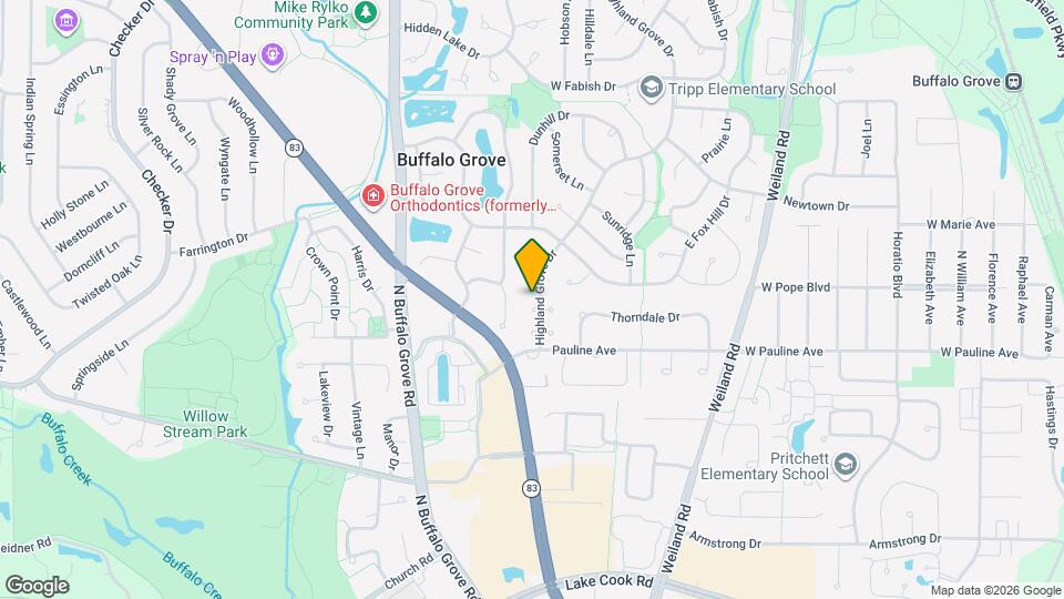 520 Highland Grove Dr Mapa y Detalles de la Ubicación