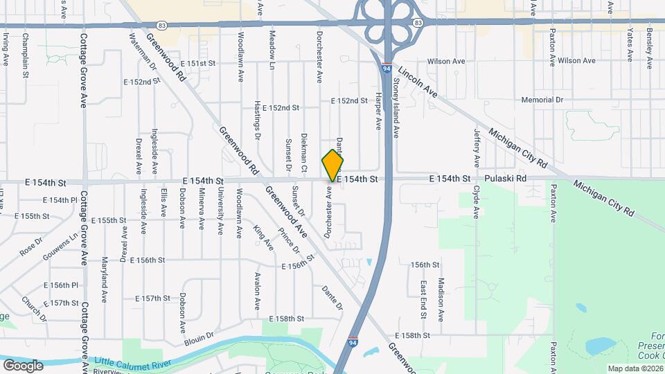 15403 Dorchester Ave Map and Location Details