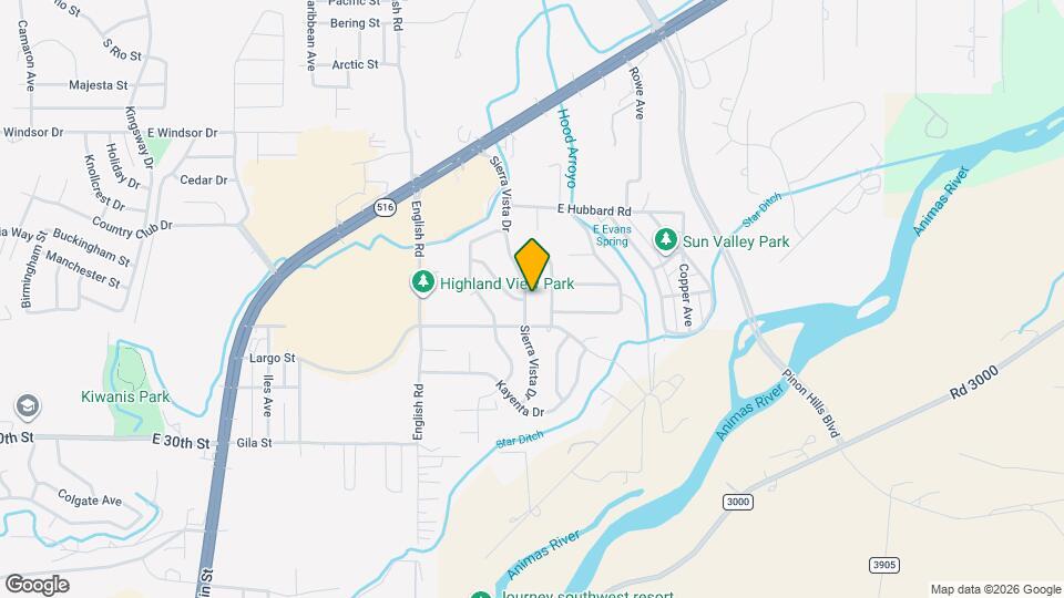 3708 Sierra Vista Dr Map and Location Details