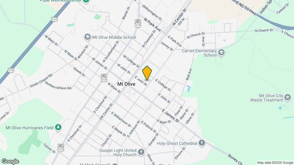 117-B E John St Map and Location Details