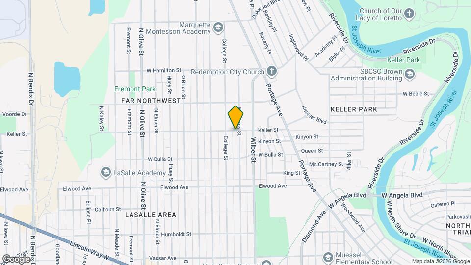 1657 N Adams St Map and Location Details