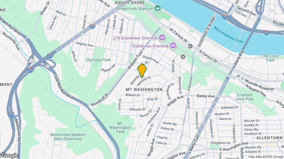 332 Natchez St Mapa y Detalles de la Ubicación