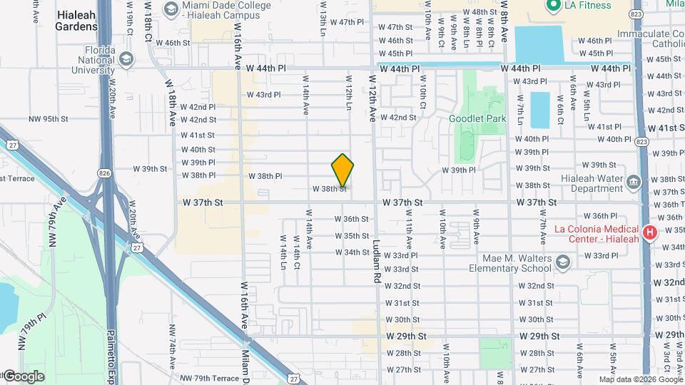 1280 W 38th St Map and Location Details