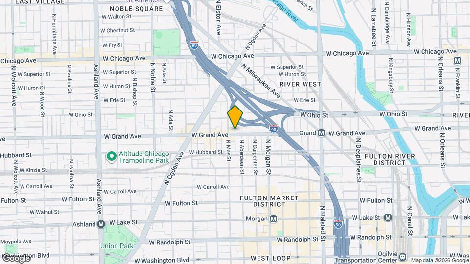 1114 W Grand Ave Map and Location Details