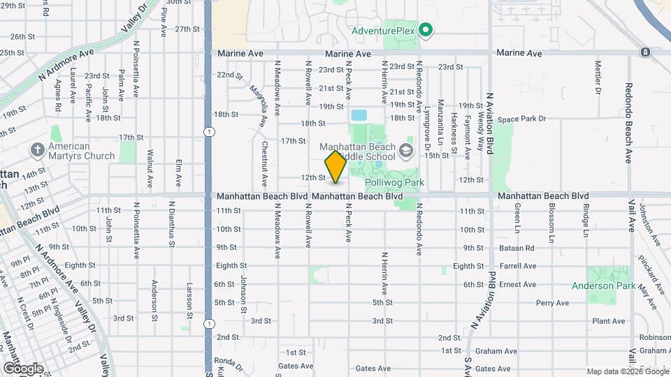 1447 Manhattan Beach Blvd Map and Location Details